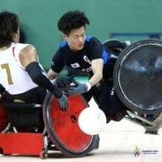 Indonesian Wheelchair Rugby team at the Asian ParaGames