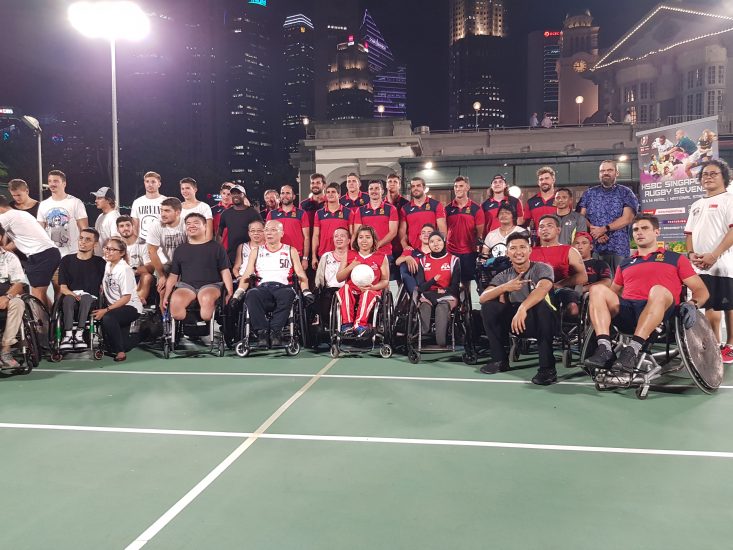 Wheelchair Rugby and Rugby Union together in Singapore