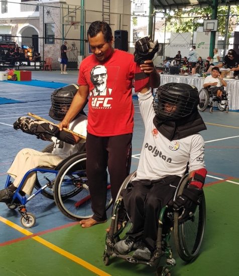 BSF creating new Parasport – Wheelchair Eskrima (Stickfighting)